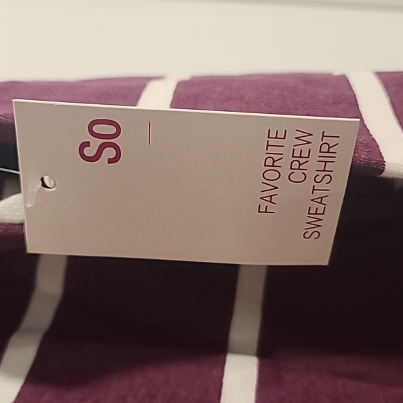 SO Crewneck Striped Sweatshirt, 2X - Picture 3 of 6